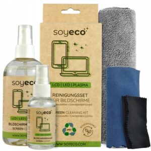 Płyn do czyszczenia ekranów TV i monitorów - 250 ml + 50 ml + mikrofibra