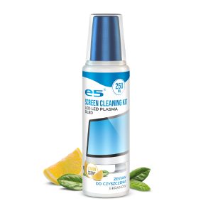 Płyn do czyszczenia ekranów TV LCD MONITORÓW zestaw z mikrofibrą 250ml